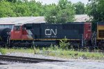 CN 5647 trails on a train entering PTRA's North Yard